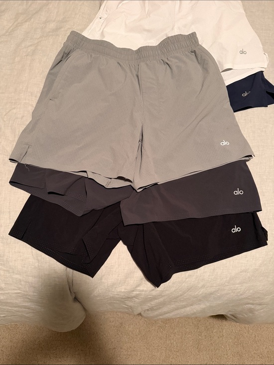 ALO Yoga Other - 3x Alo Men's 5” Traction Running Shorts - Black + Anthracite + Silver Size Large